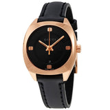  Shop Authentic Gucci GG2570 Quartz Black Dial Black Leather Strap Watch For Women - YA142509 - Luxxuri