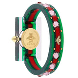 Shop Authentic Gucci Vintage Web Pink Mother of Pearl Dial Two Tone Plastic Strap Watch For Women - YA143525 - Luxxuri
