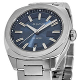  Shop Authentic Gucci GG2570 Quartz Blue Dial Silver Steel Strap Watch For Men - YA142303 - Luxxuri