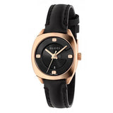  Shop Authentic Gucci GG2570 Quartz Black Dial Black Leather Strap Watch For Women - YA142509 - Luxxuri