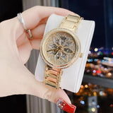  Shop Authentic Guess Lily Quartz Gold Dial Gold Steel Strap Watch For Women - GW0528L2 - Luxxuri