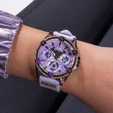  Shop Authentic Guess Queen Quartz Purple Dial Purple Silicone Strap Watch For Women - GW0536L4 - Luxxuri
