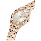  Shop Authentic Guess Cosmo Diamonds Silver Dial Rose Gold Steel Strap Watch For Women - GW0033L3 - Luxxuri
