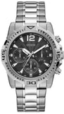  Shop Authentic Guess Commander Chronograph Black Dial Silver Steel Strap Watch for Men - GW0056G1 - Luxxuri