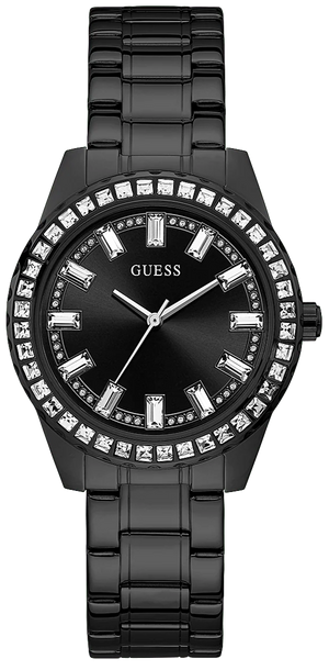 Shop Authentic Guess Sparkler Diamonds Black Dial Black Steel Strap Watch for Women - GW0111L4 - Luxxuri