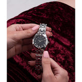  Shop Authentic Guess Crystalline Diamonds Black Dial Silver Steel Strap Watch for Women - GW0114L1 - Luxxuri