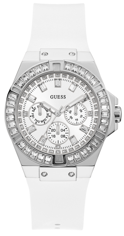  Shop Authentic Guess Venus Diamonds White Dial White Rubber Strap Watch for Women - GW0118L3 - Luxxuri