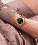  Shop Authentic Guess Luna Diamonds Black Dial Gold Steel Strap Watch for Women - GW0307L2 - Luxxuri
