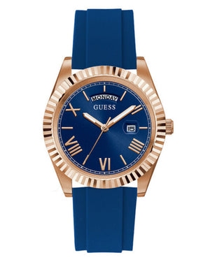 Shop Authentic Guess Connoisseur Blue Dial Blue Silicone Strap Watch For Men - GW0335G2 - Luxxuri
