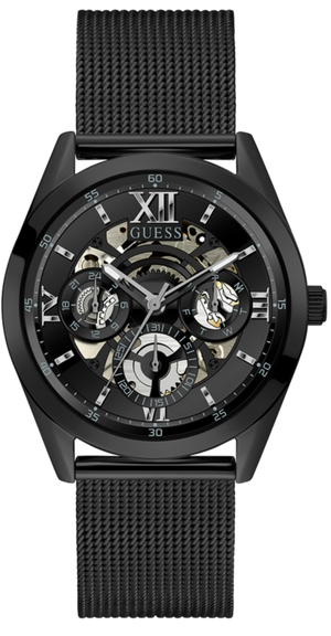  Shop Authentic Guess Analog Multifunction Black Dial Black Mesh Bracelet Watch for Men - GW0368G3 - Luxxuri