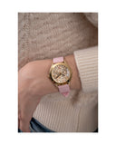  Shop Authentic Guess Wonderlust Beige Dial Pink Leather Strap Watch for Women - W1065L1 - Luxxuri
