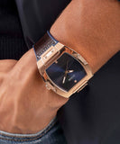  Shop Authentic Guess Phoenix Blue Dial Brown Leather Strap Watch for Men - GW0386G2 - Luxxuri