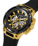 Shop Authentic Guess Matrix Multifunction Gold Dial Black Rubber Strap Watch For Men - GW0423G2 - Luxxuri