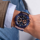  Shop Authentic Guess Poseidon Chronograph Blue Dial Blue Silicone Strap Watch For Men - GW0425G3 - Luxxuri