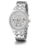  Shop Authentic Guess Heiress Multifunction Diamonds Silver Dial Silver Steel Strap Watch for Women - GW0440L1 - Luxxuri