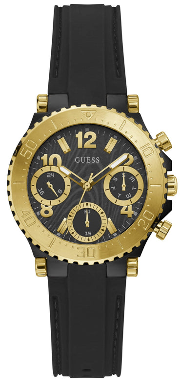  Shop Authentic Guess Cosmic Multifunction Black Dial Black Silicone Strap Watch For Women - GW0466L1 - Luxxuri