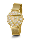  Shop Authentic Guess Iconic Diamonds Gold Dial Gold Mesh Bracelet Watch For Women - GW0477L2 - Luxxuri