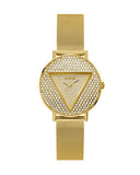  Shop Authentic Guess Iconic Diamonds Gold Dial Gold Mesh Bracelet Watch For Women - GW0477L2 - Luxxuri
