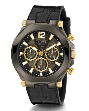  Shop Authentic Guess Edge Chronograph Black Dial Black Leather Strap Watch For Men - GW0492G1 - Luxxuri
