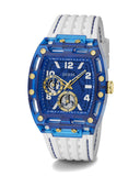  Shop Authentic Guess Phoenix Multifunction Blue Dial White Rubber Strap Watch for Men - GW0499G6 - Luxxuri
