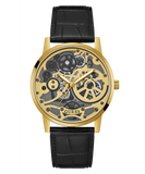  Shop Authentic Guess Gadget Gold Dial Black Leather Strap Watch for Men - GW0570G1 - Luxxuri
