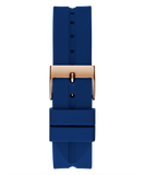  Shop Authentic Guess Cubed Analog Rose Gold Dial Blue Leather Strap Watch For Women - GW0665L2 - Luxxuri