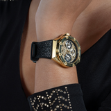  Shop Authentic Guess Asteria Multifunction Gold Dial Black Rubber Strap Watch For Women - GW0620L2 - Luxxuri