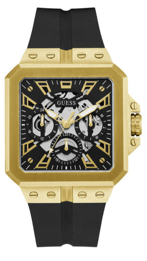  Shop Authentic Guess Leo Multifunction Black Dial Black Silicone Strap Watch For Men - GW0637G2 - Luxxuri