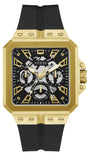 Guess Leo Multifunction Black Dial Black Silicone Strap Watch For Men - GW0637G2