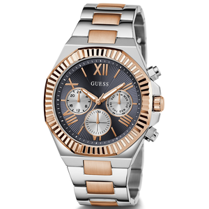  Shop Authentic Guess Equity Multifunction Black Dial Two Tone Steel Strap Watch For Men - GW0703G4 - Luxxuri