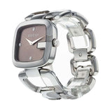  Shop Authentic Gucci G Gucci Brown Dial Silver Steel Strap Watch For Women - YA125401 - Luxxuri
