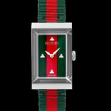  Shop Authentic Gucci G-Frame Mother of Pearl Dial Two Tone Nylon Strap Watch For Women - YA147404 - Luxxuri
