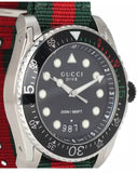  Shop Authentic Gucci Dive Black Dial Red & Green Nylon Strap Watch For Men - YA136209 - Luxxuri