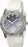  Shop Authentic Guess Confetti Crystal Black Dial White Silicone Strap Watch For Women - W1098L1 - Luxxuri
