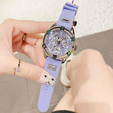  Shop Authentic Guess Queen Quartz Purple Dial Purple Silicone Strap Watch For Women - GW0536L4 - Luxxuri