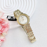  Shop Authentic Guess Rumour Quartz Gold Dial Gold Steel Strap Watch For Women - GW0613L2 - Luxxuri