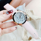  Shop Authentic Guess Wonderlust Beige Dial Pink Leather Strap Watch for Women - W1065L1 - Luxxuri