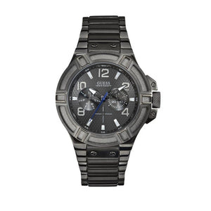  Shop Authentic Guess Rigor Multifunction Black Dial Black Steel Strap Watch For Men - W0218G1 - Luxxuri