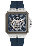  Shop Authentic Guess Leo Chronograph Navy Blue Dial Blue Silicone Strap Watch For Men - GW0637G1 - Luxxuri