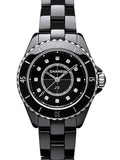  Shop Authentic Chanel J12 Quartz Diamonds Black Dial Black Steel Strap Watch for Women - J12 H5701 - Luxxuri