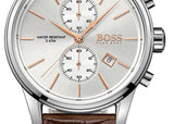  Shop Authentic Hugo Boss Jet White Dial Brown Leather Strap Watch for Men - 1513280 - Luxxuri