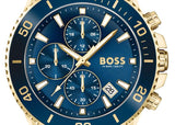  Shop Authentic Hugo Boss Admiral Blue Dial Blue Rubber SIlicon Strap Watch for Men - 1513965 - Luxxuri