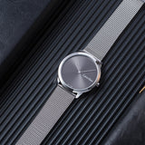  Shop Authentic Calvin Klein Minimal Grey Dial Silver Mesh Bracelet Watch for Men - K3M211Y3 - Luxxuri