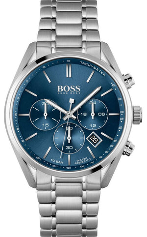  Shop Authentic Hugo Boss Champion Blue Dial Silver Steel Strap Watch for Men - 1513818 - Luxxuri