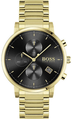  Shop Authentic Hugo Boss Integrity Chronograph Grey Dial Gold Steel Strap Watch for Men - 1513781 - Luxxuri