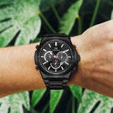  Shop Authentic Armani Exchange Drexler Chronograph Black Dial Black Steel Strap Watch For Men - AX2639 - Luxxuri