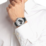  Shop Authentic Hugo Boss Casual Chronograph Silver Dial Black Leather Strap Watch For Men - HB1512880 - Luxxuri