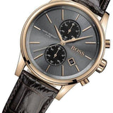  Shop Authentic Hugo Boss Jet Grey Dial Brown Leather Strap Watch for Men - 1513281 - Luxxuri