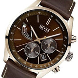  Shop Authentic Hugo Boss Grand Prix Brown Dial Brown Leather Strap Watch for Men - 1513605 - Luxxuri