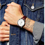  Shop Authentic Hugo Boss Jet White Dial Brown Leather Strap Watch for Men - 1513280 - Luxxuri